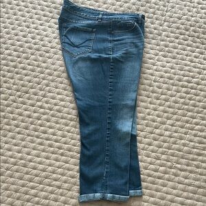 Vintage America Blues Boho Cropped Jeans